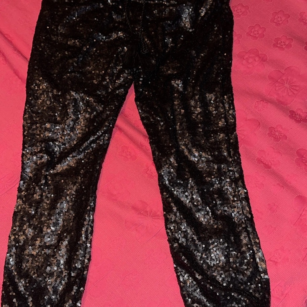 Evenuel Black Sequin pants